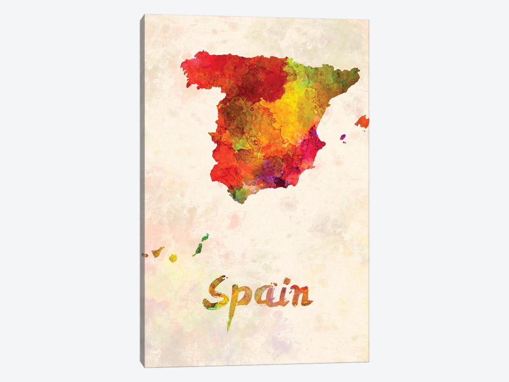 Spain In Watercolor by Paul Rommer 1-piece Art Print