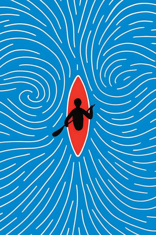 Kayaking On Blue Water by Paul Rommer wall art