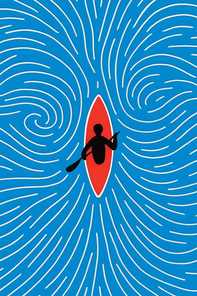 Kayaking On Blue Water