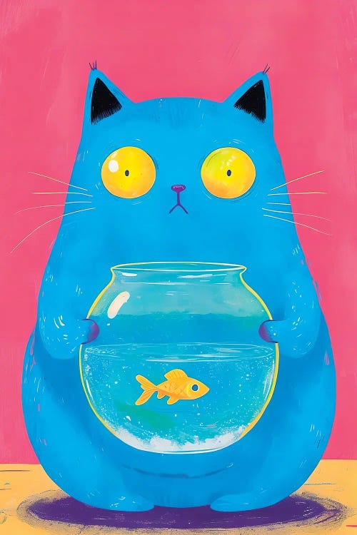 Funny Cat by Paul Rommer wall art