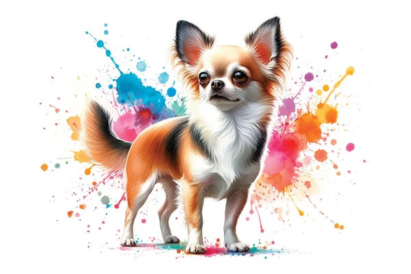 Chihuahuas: Chihuahua In Watercolor by Paul Rommer