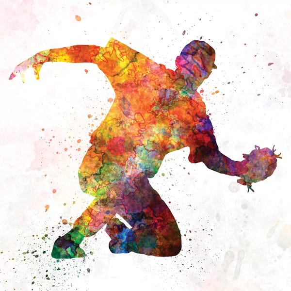 Paul Rommer: Baseball Player Catching A Ball I by Paul Rommer