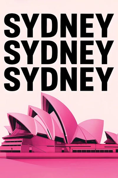 Sydney Opera House: Pink Pop Art Of Sydney by Paul Rommer