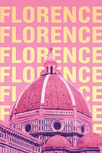 Paul Rommer: Pink Pop Art Of Florence by Paul Rommer