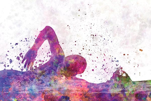 Paul Rommer: Swimming Silhouette I by Paul Rommer