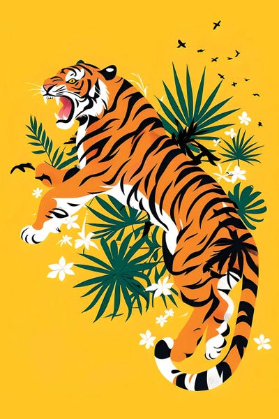Tiger Poster by Paul Rommer multi panel art