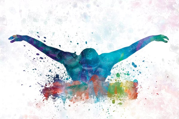 Paul Rommer: Swimming Silhouette II by Paul Rommer