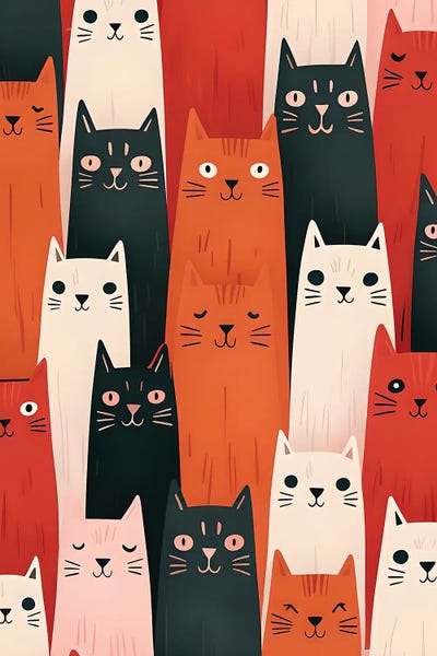 Fine Art Print: Feline Collage by Paul Rommer