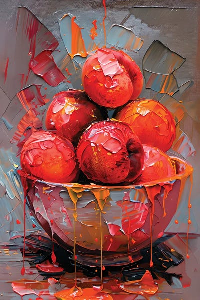 Peaches Still Life by Paul Rommer acrylic art print