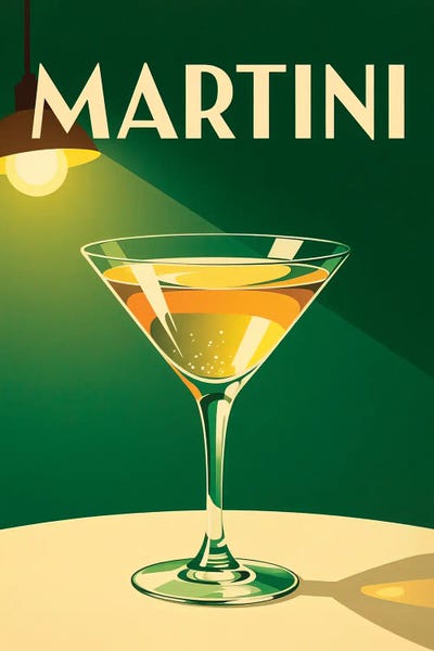 Food & Drink Posters: Martini Poster Vintage by Paul Rommer