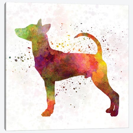 Taiwan Dog In Watercolor Canvas Print #PUR694} by Paul Rommer Canvas Wall Art