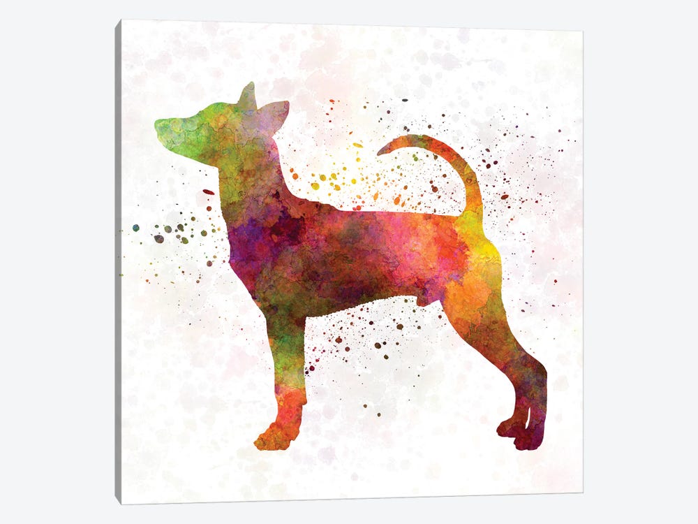Taiwan Dog In Watercolor by Paul Rommer 1-piece Canvas Artwork
