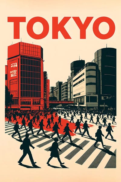 Tokyo Poster by Paul Rommer acrylic art print