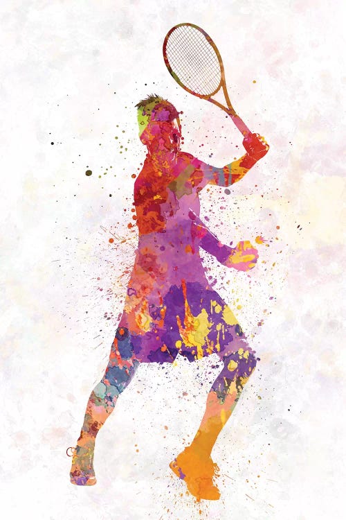 Tennis Player Celebrating In Silhouette I