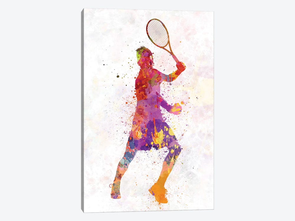 Tennis Player Celebrating In Silhouette I by Paul Rommer 1-piece Canvas Wall Art