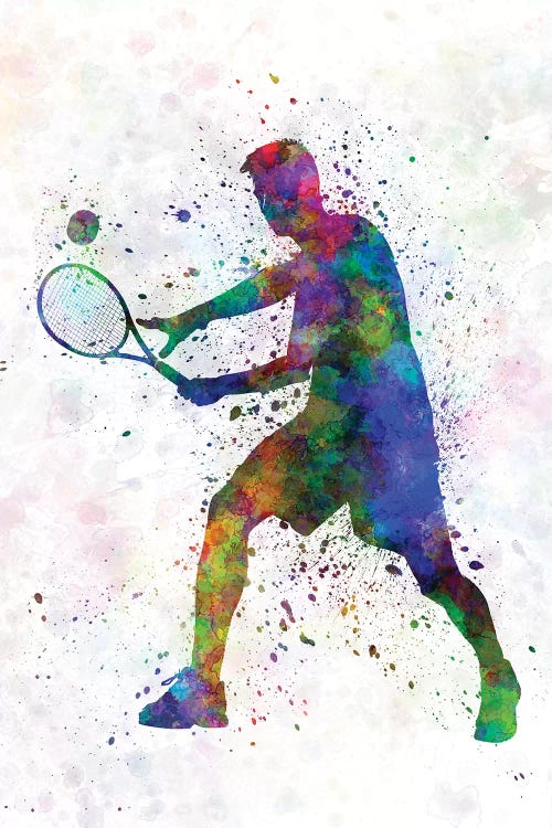 Tennis Player In Silhouette I