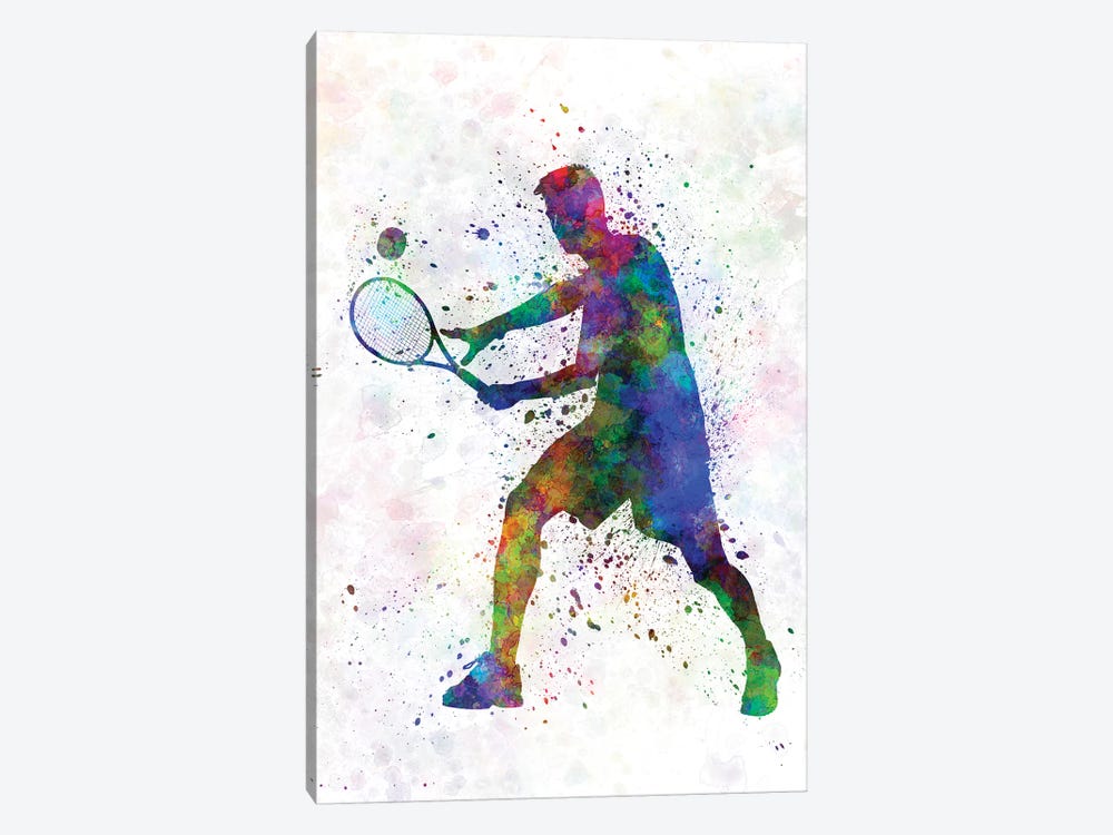 Tennis Player In Silhouette I by Paul Rommer 1-piece Canvas Art Print