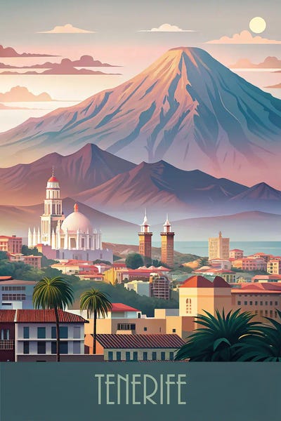 Spain: Minimalist Skyline Of Tenerife by Paul Rommer