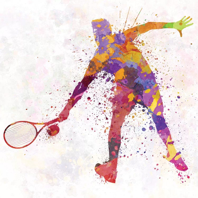 Tennis Player In Silhouette II