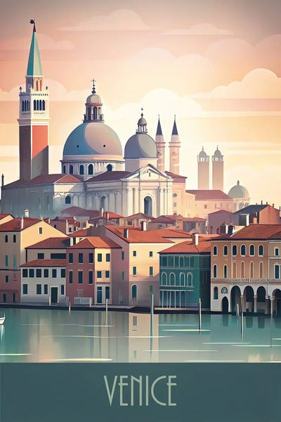 Veneto: Venice Skyline Minimalist Style by Paul Rommer