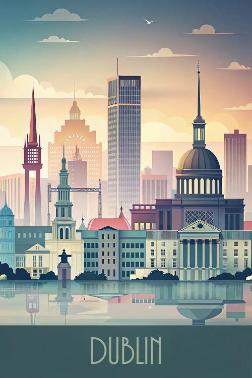 Minimalist Skyline Of Dublin II