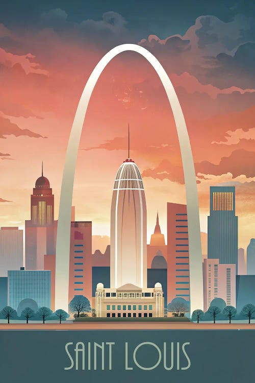 Minimalist Skyline Of Saint Louis