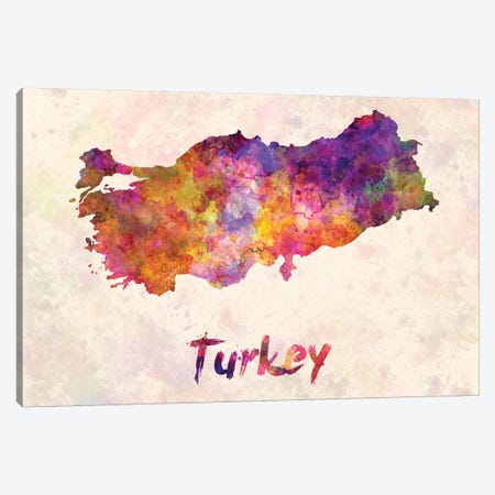 Turkey In Watercolor Canvas Print #PUR714} by Paul Rommer Art Print