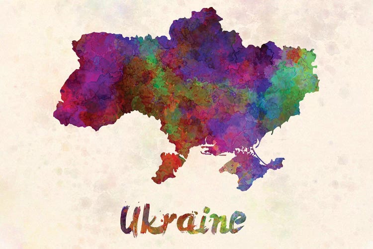 Ukraine In Watercolor by Paul Rommer canvas print
