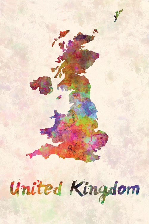 United Kingdom In Watercolor