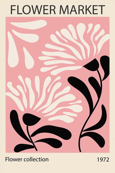 Floral Wall Art: Vintage Flower Market Poster by Paul Rommer