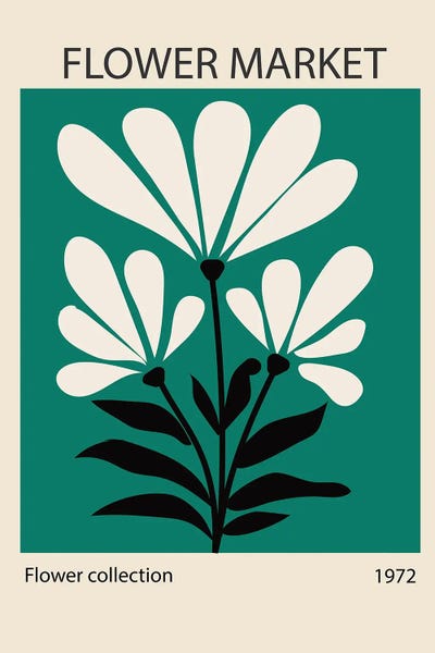 Paul Rommer - Gallery Posters: Vintage Flower Market Poster II by Paul Rommer