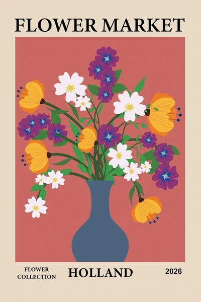 Floral Wall Art: Vase Of Vibrant Flowers by Paul Rommer