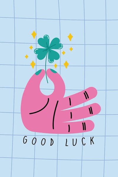 Lucky Clover In Pink Hand