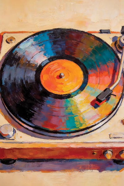 Colorful Vinyl Record Player