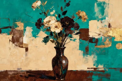 Celery - Canvas Prints: Elegant Floral Arrangement In Vase by Paul Rommer