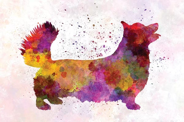 Corgis: Welsh Corgi Pembroke In Watercolor by Paul Rommer