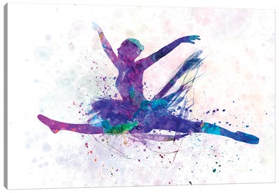 Ballerina Dancing II Canvas Art Print - Ballet Art