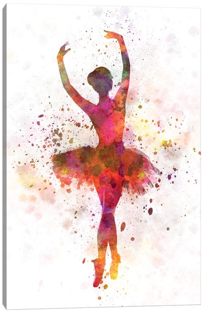 Ballerina Dancing X Canvas Art Print - Ballet Art