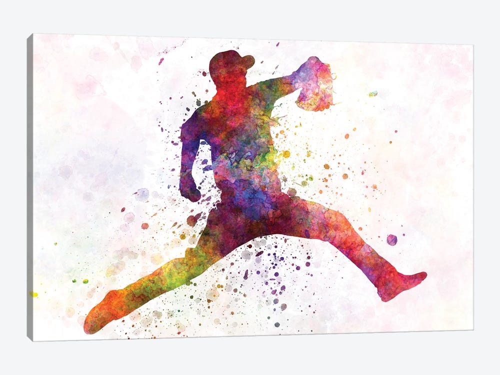 Baseball Player Pitching IV by Paul Rommer 1-piece Art Print