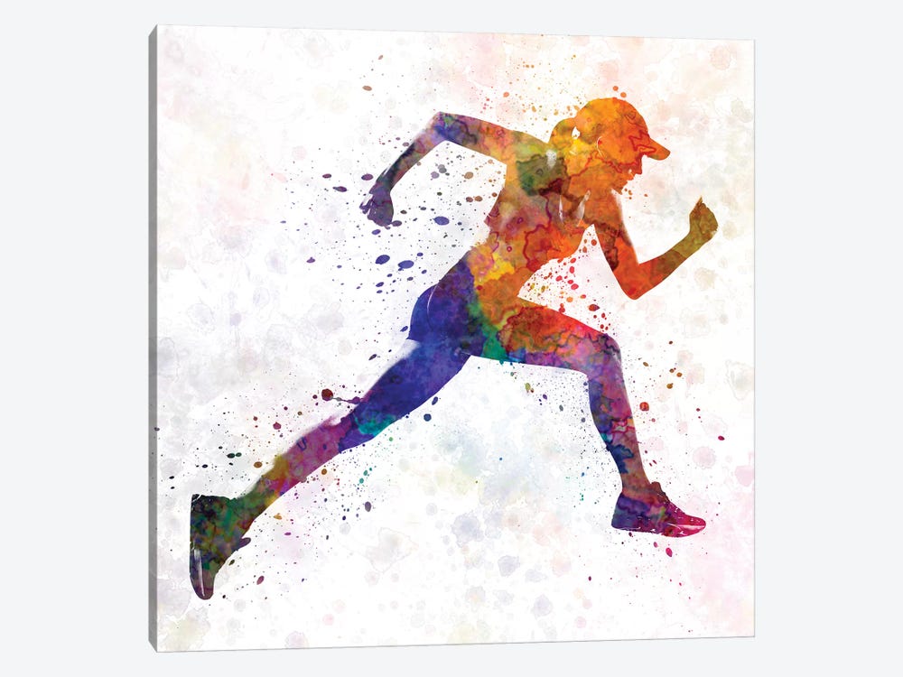 Woman Runner Jogger Running by Paul Rommer 1-piece Art Print