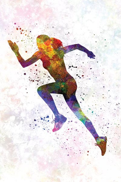 Paul Rommer: Woman Runner Silhouette III by Paul Rommer