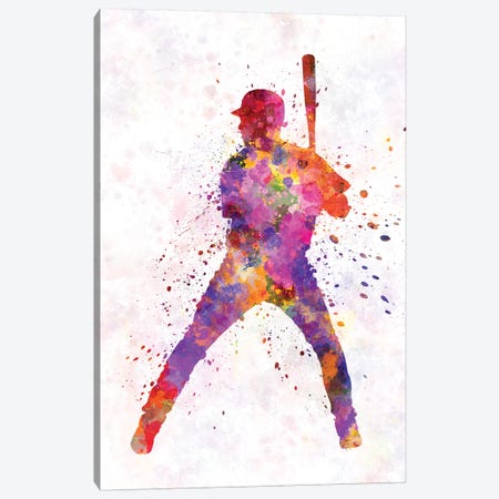 Baseball Player Waiting For A Ball I Canvas Print #PUR78} by Paul Rommer Art Print