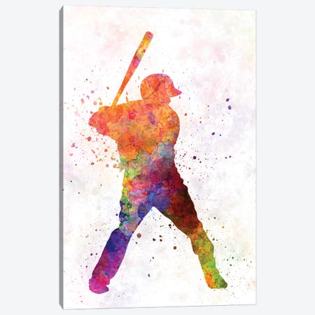 Baseball Player Waiting For A Ball II Canvas Print #PUR79} by Paul Rommer Canvas Art Print