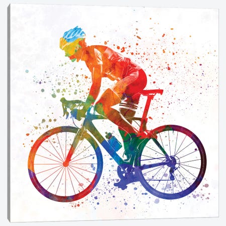 Woman Triathlon Cycling 01 Canvas Print #PUR816} by Paul Rommer Canvas Artwork