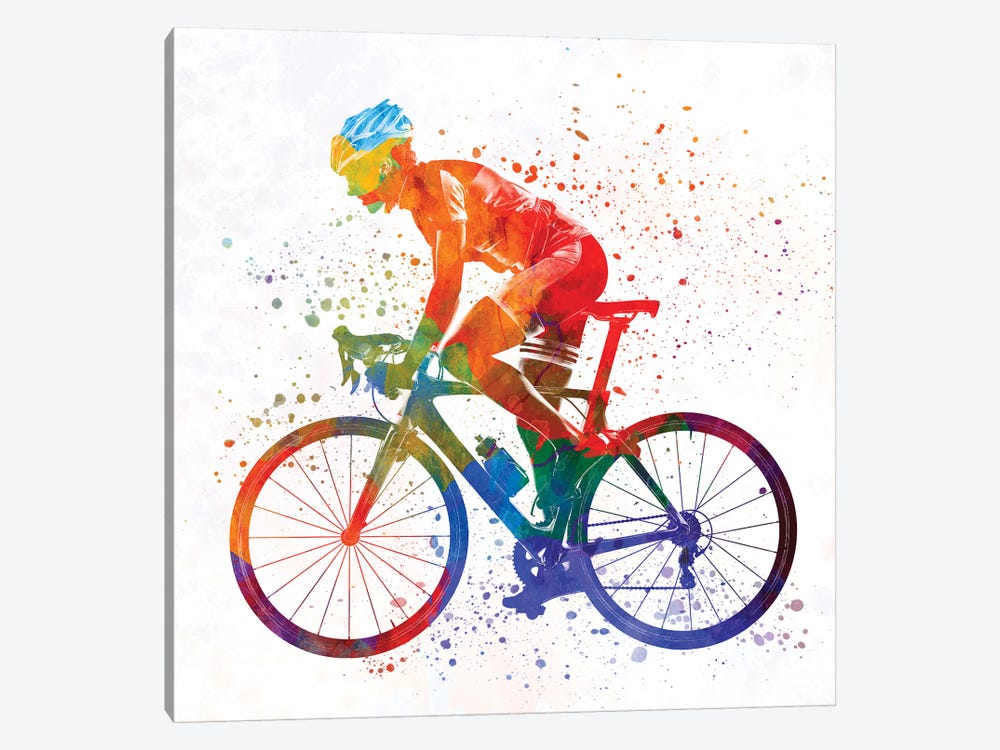 Woman Triathlon Cycling 01 by Paul Rommer 1-piece Art Print