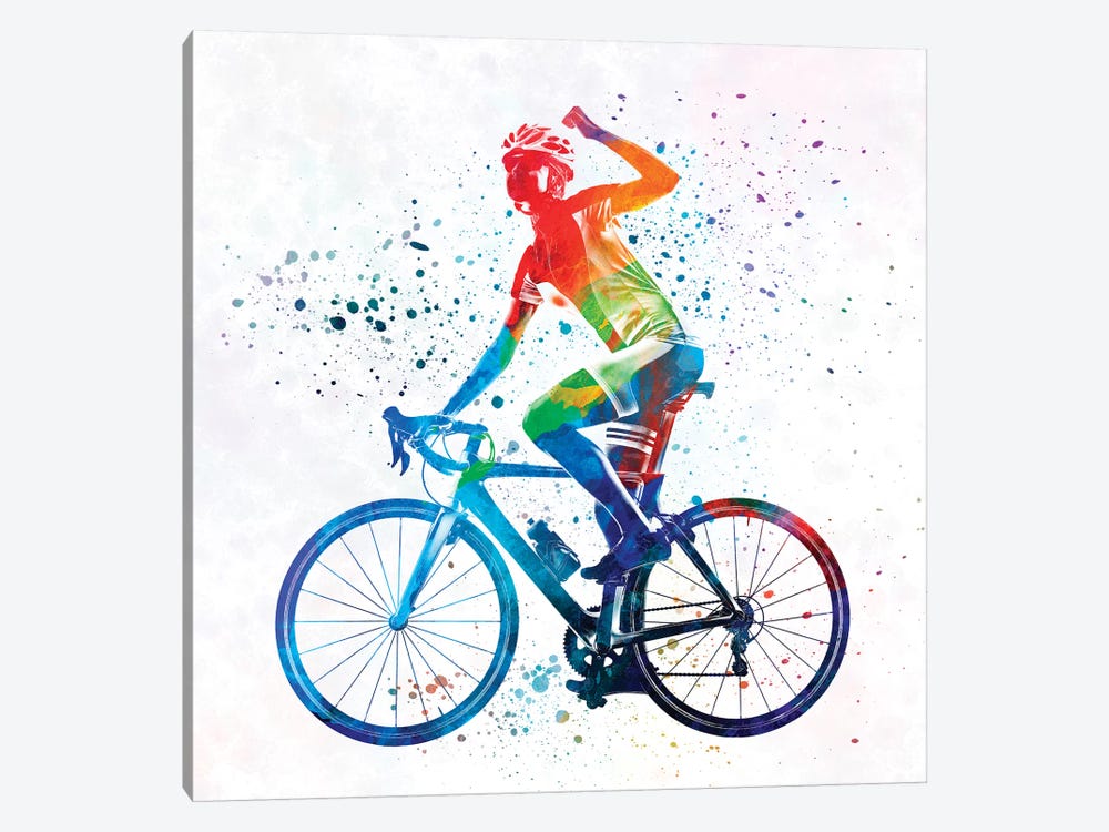 Woman Triathlon Cycling 03 by Paul Rommer 1-piece Art Print