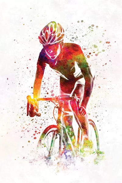 Kids Sports Art: Woman Triathlon Cycling 04 by Paul Rommer