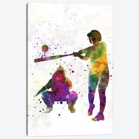 Baseball Players II Canvas Print #PUR81} by Paul Rommer Canvas Art