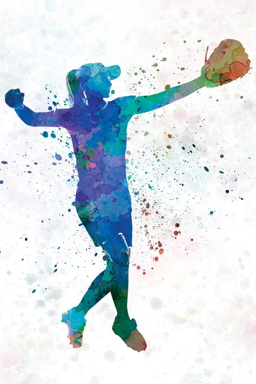 Women Playing Softball II by Paul Rommer wall art