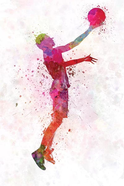 Young Man Basketball Player I by Paul Rommer framed canvas print